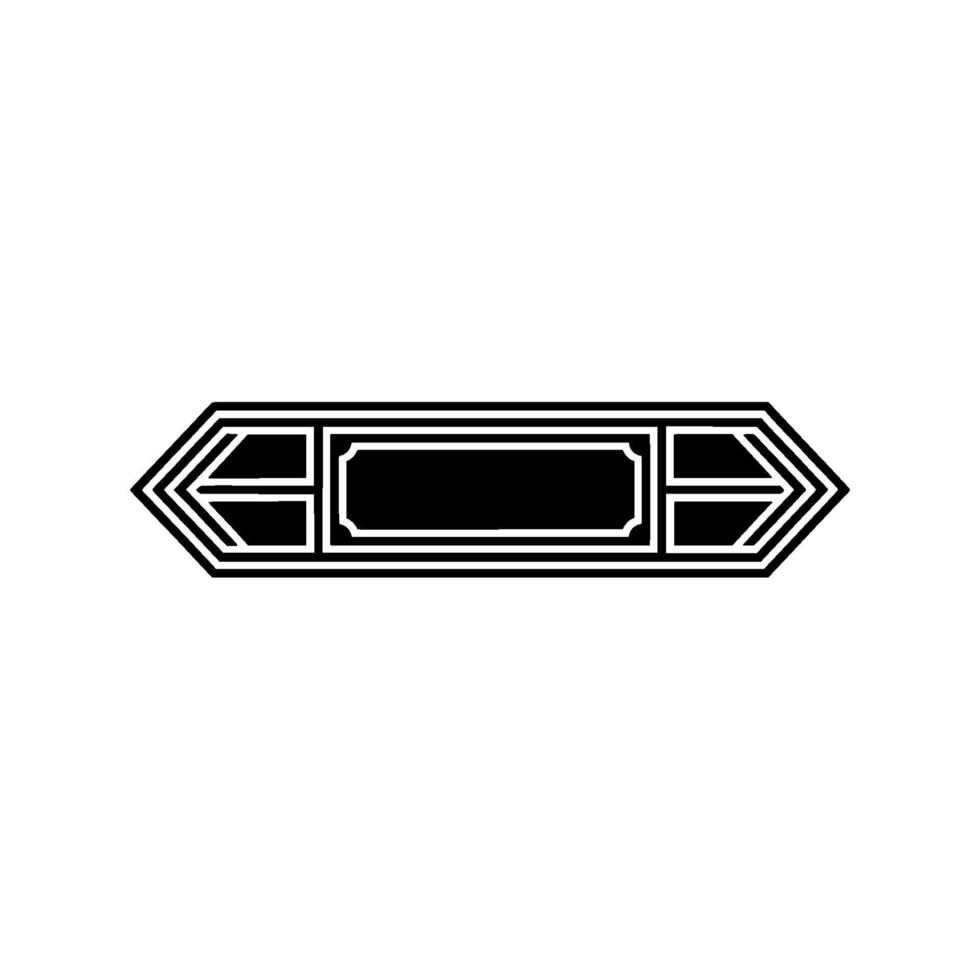 Geometric Directional Badge, Art Deco Style vector