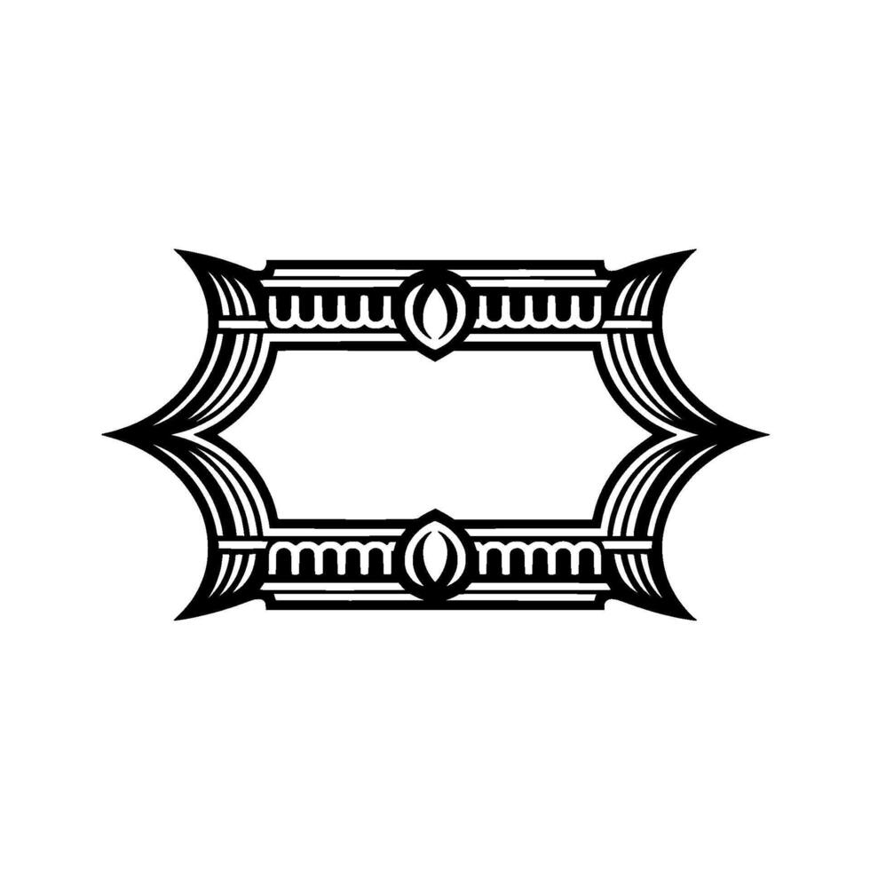 Art Deco Frame, Geometric Ornamentation, Vintage, Ornament vector