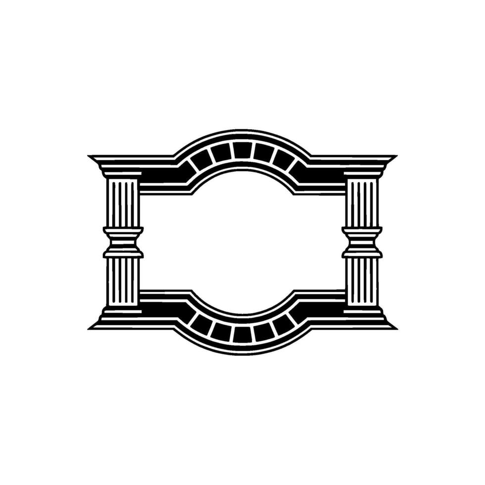 Elegant Classical Frame, Minimalist vector