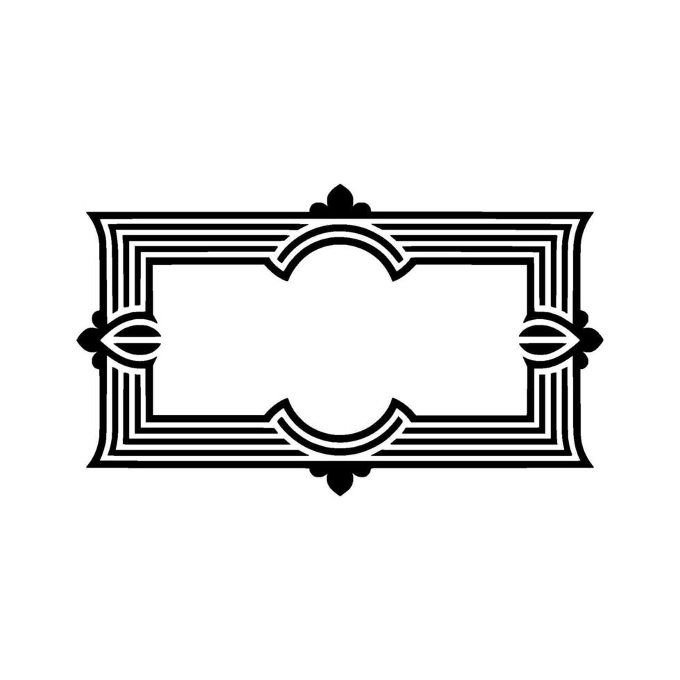 Art Deco Frame, Elegant Border, Vintage, Minimalist Ornamentation, Retro vector