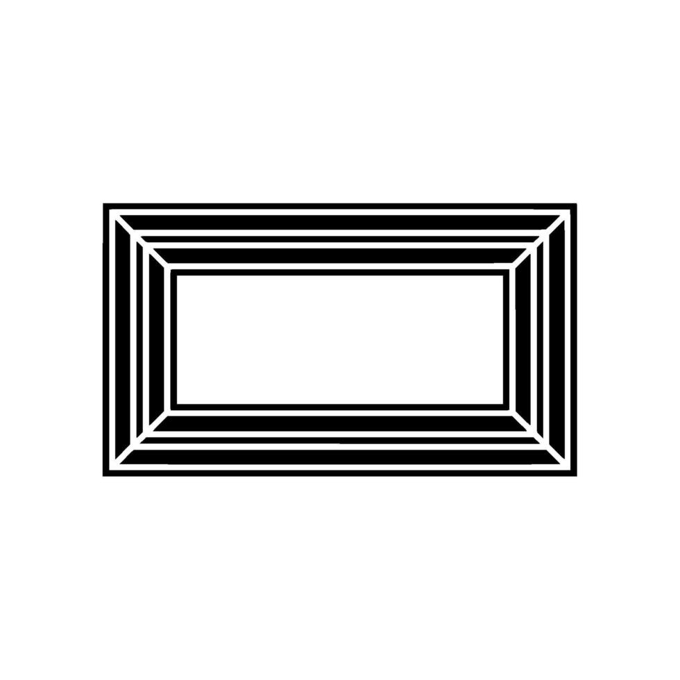 Geometric Illusion, Minimalist Frame, Abstract Depth vector
