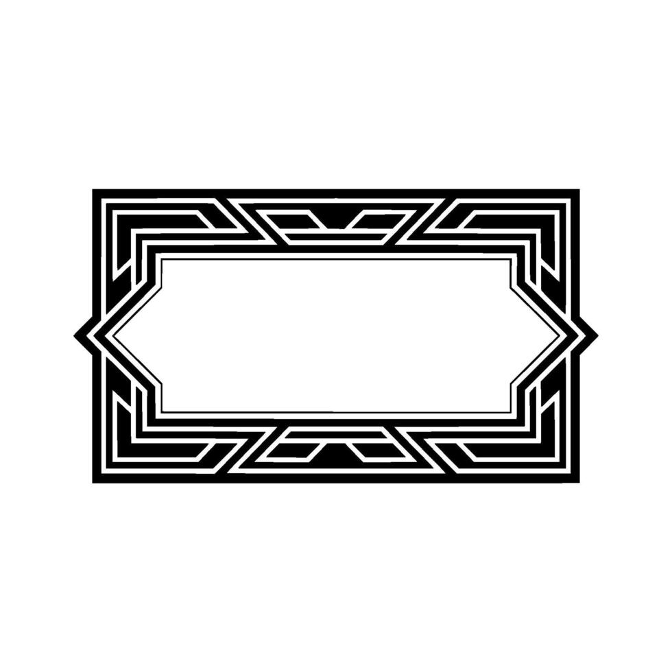 Art Deco Frame, Geometric Elegance, Minimalist - Pattern vector