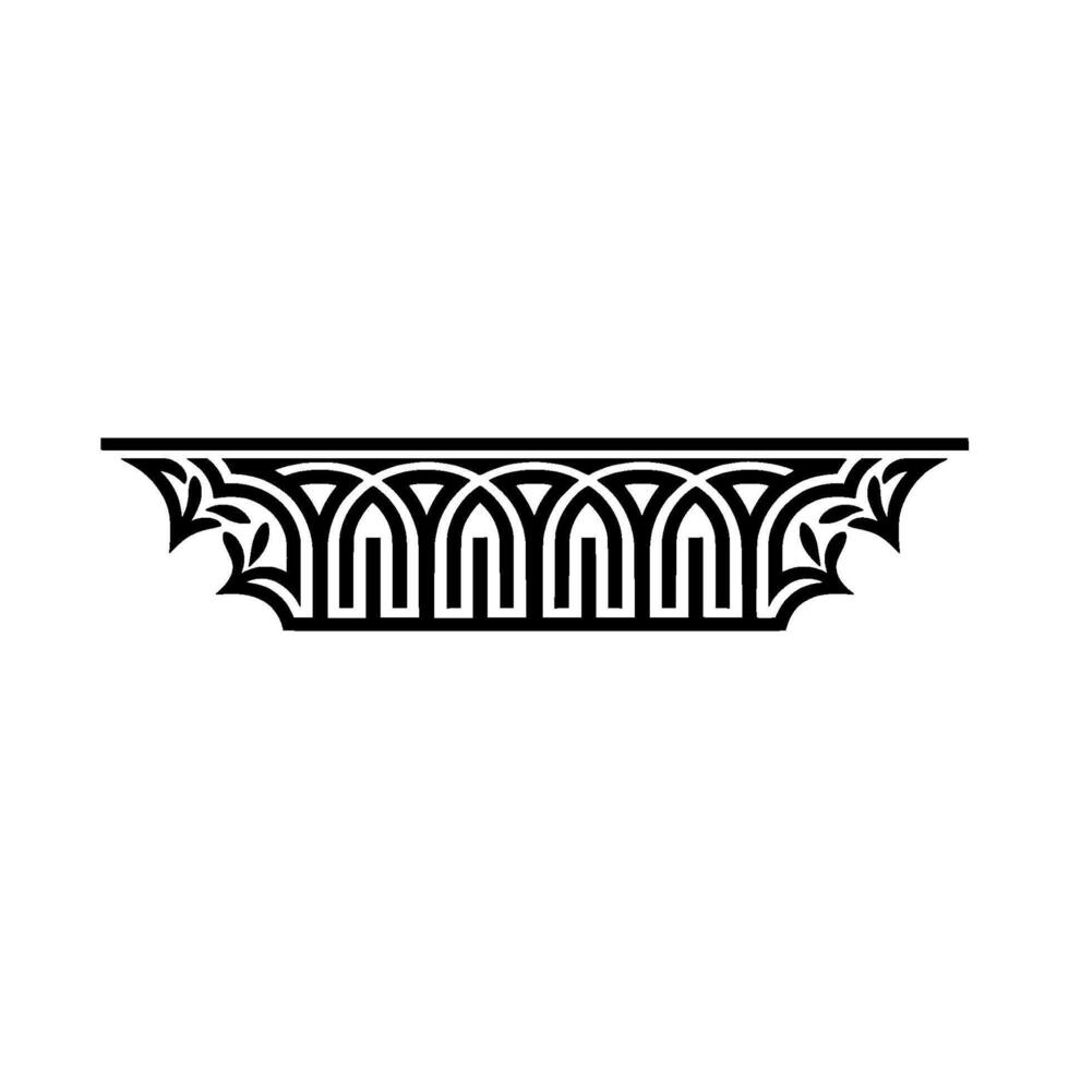 Art Deco Ornament Border, Elegant Element - Stylized vector