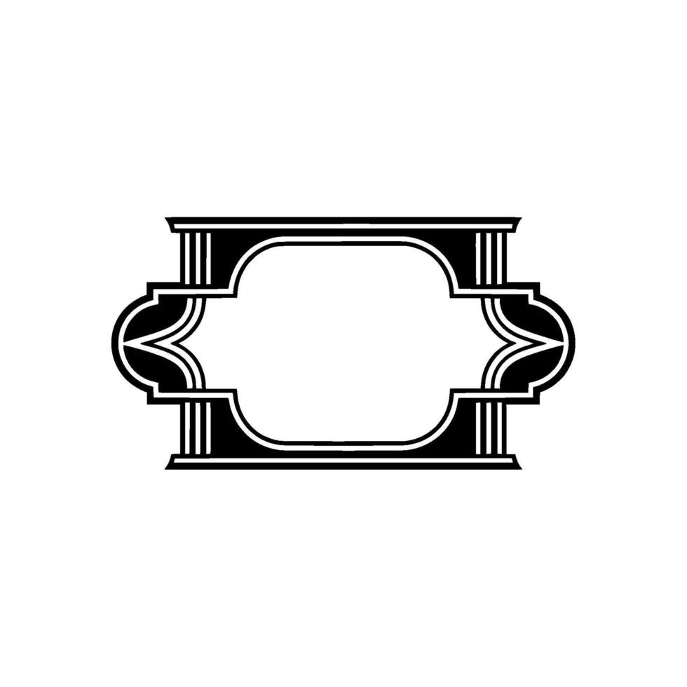 Art Deco Frame, Elegant Ornament, Vintage, Minimalist - Retro vector