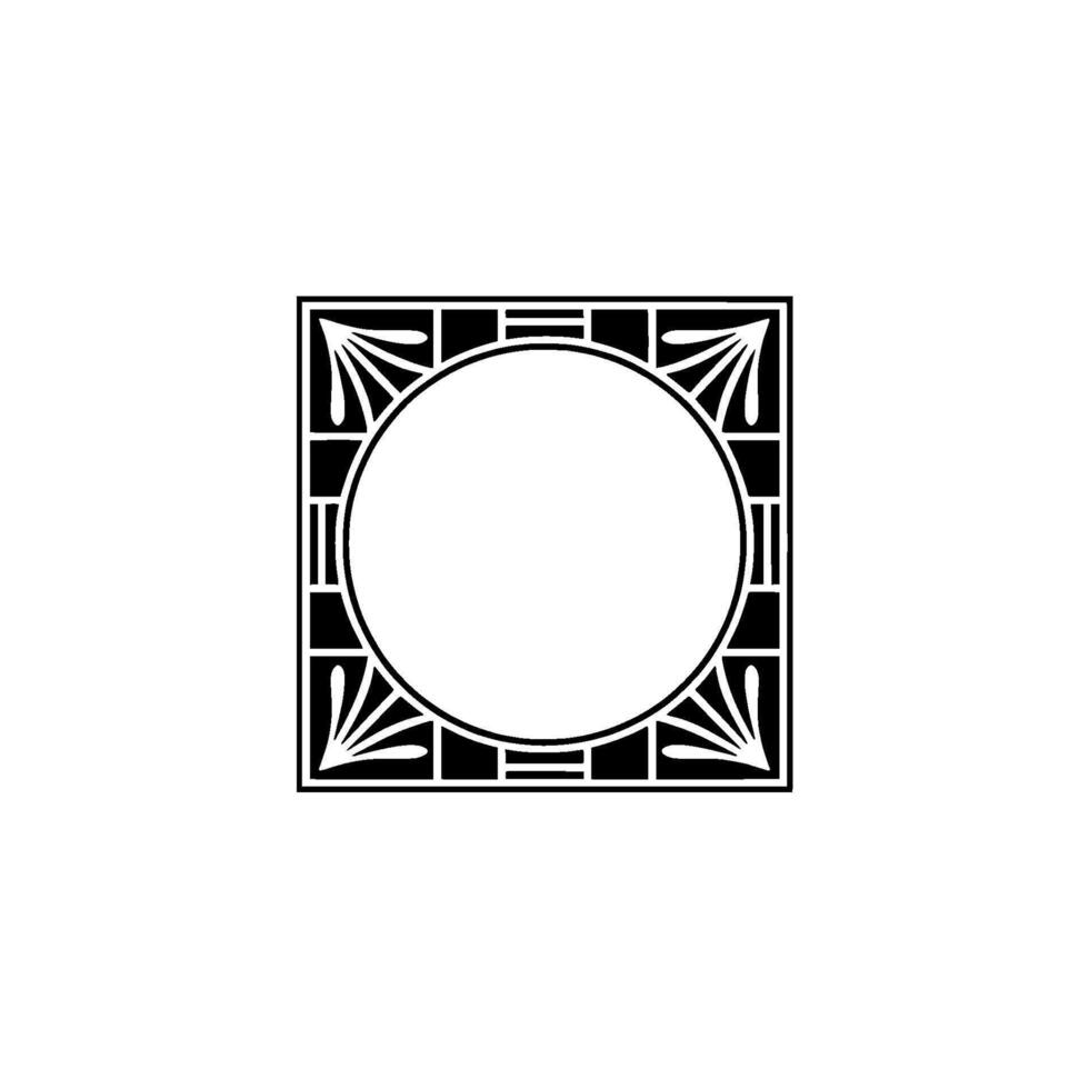 Geometric Frame, Art Deco, Minimalist Composition vector