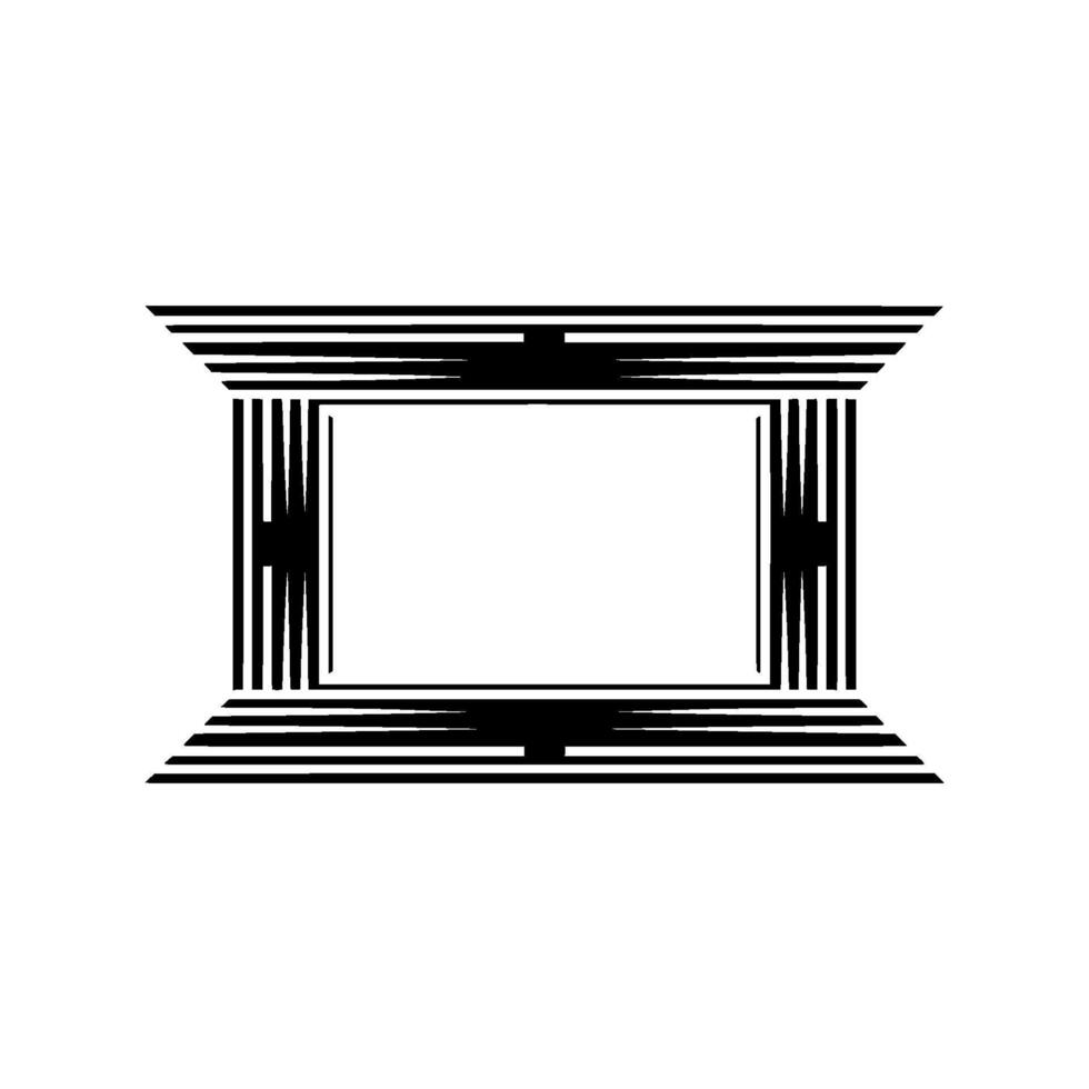 Geometric Frame, Minimalist Composition, Abstract Outline vector