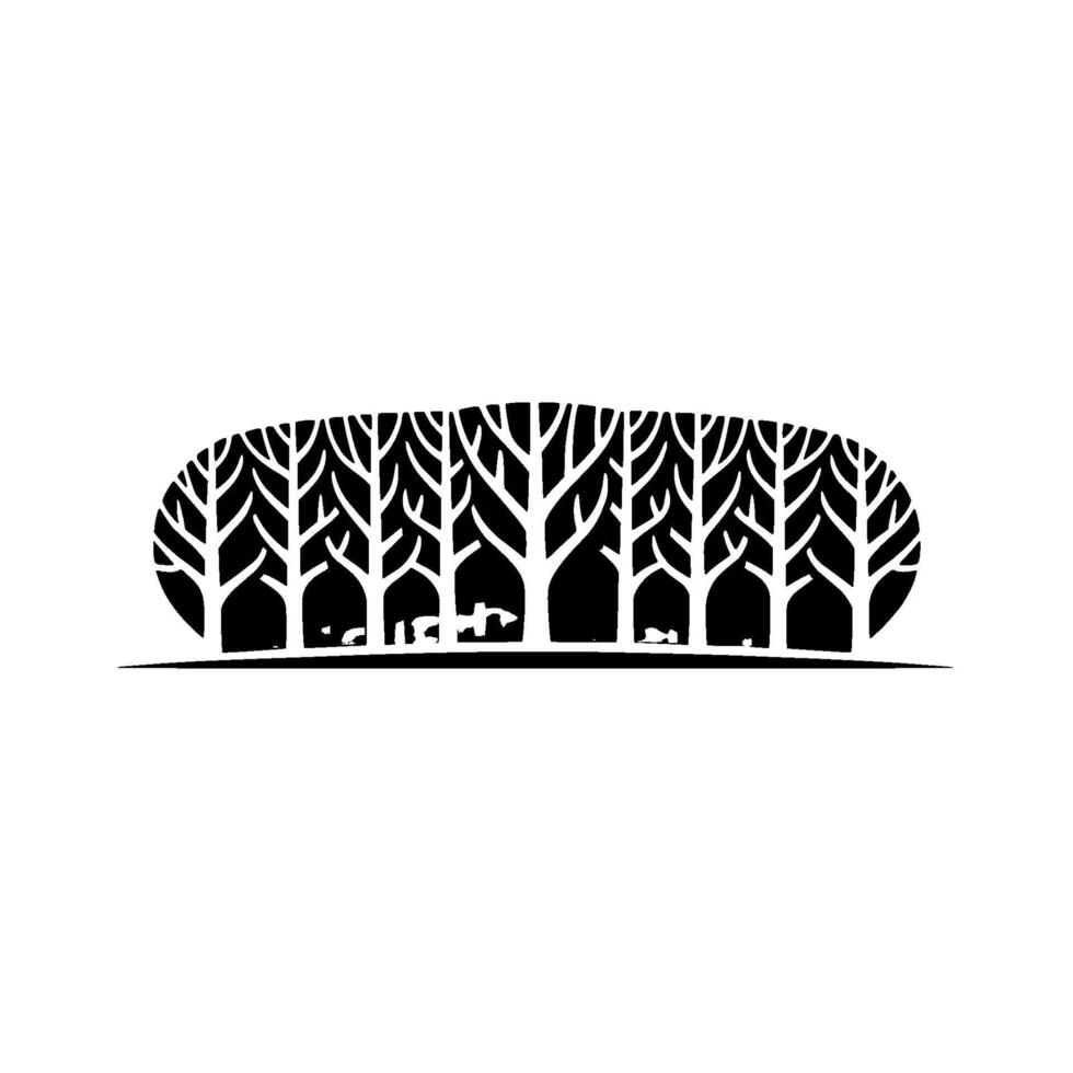 Symbolic Growth Tire Tread Transforming into Forest vector