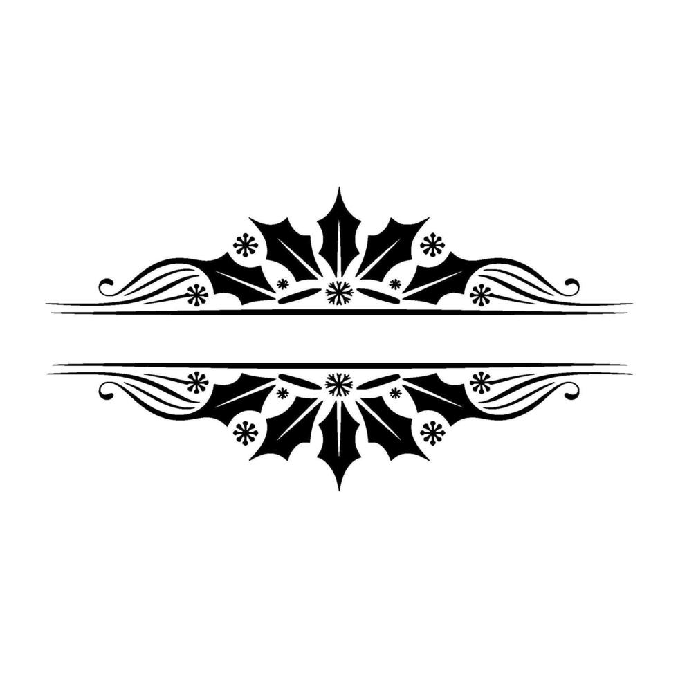 Gothic Bat Ornament, Elegant Divider, Vintage vector