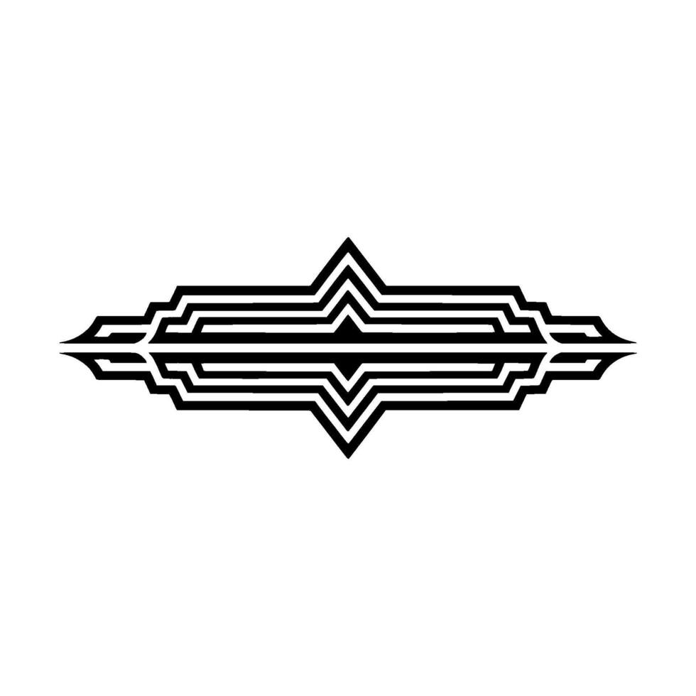 Geometric Deco Arrowhead, Minimalist vector