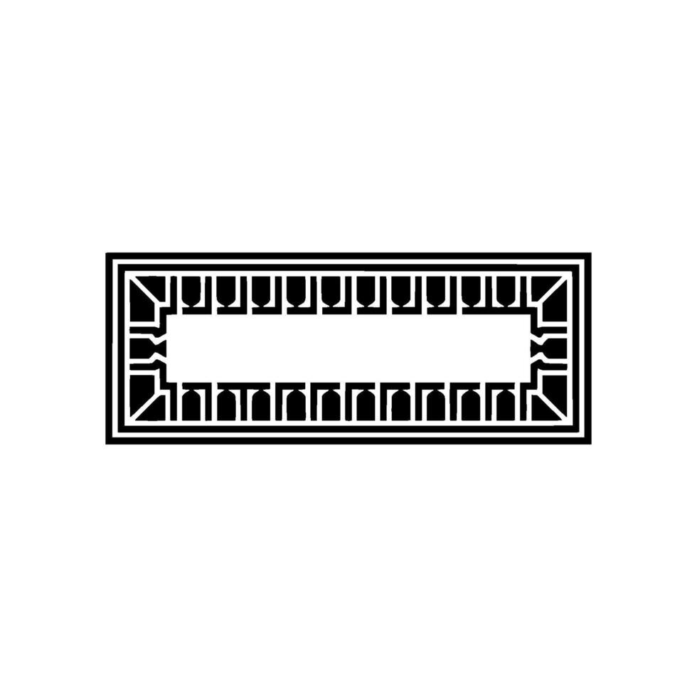 Geometric Deco Frame, Minimalist, Blank Space, Template vector