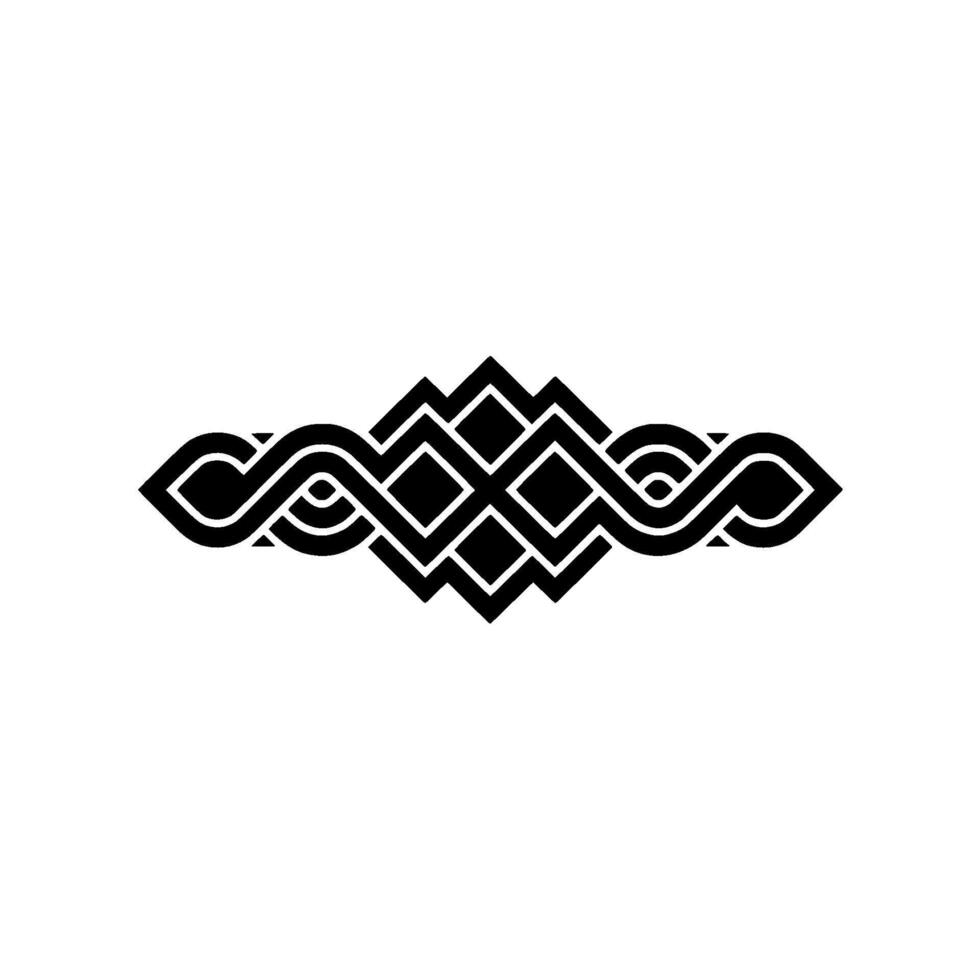 Intricate Celtic Knot Border, Geometric, Minimalist Style vector