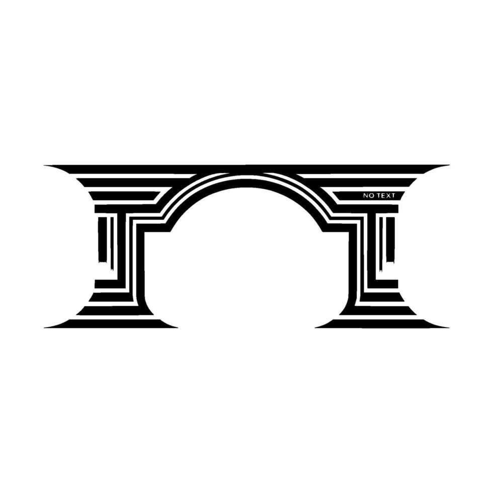 Elegant Archway Emblem, Vintage Style, Minimalist vector