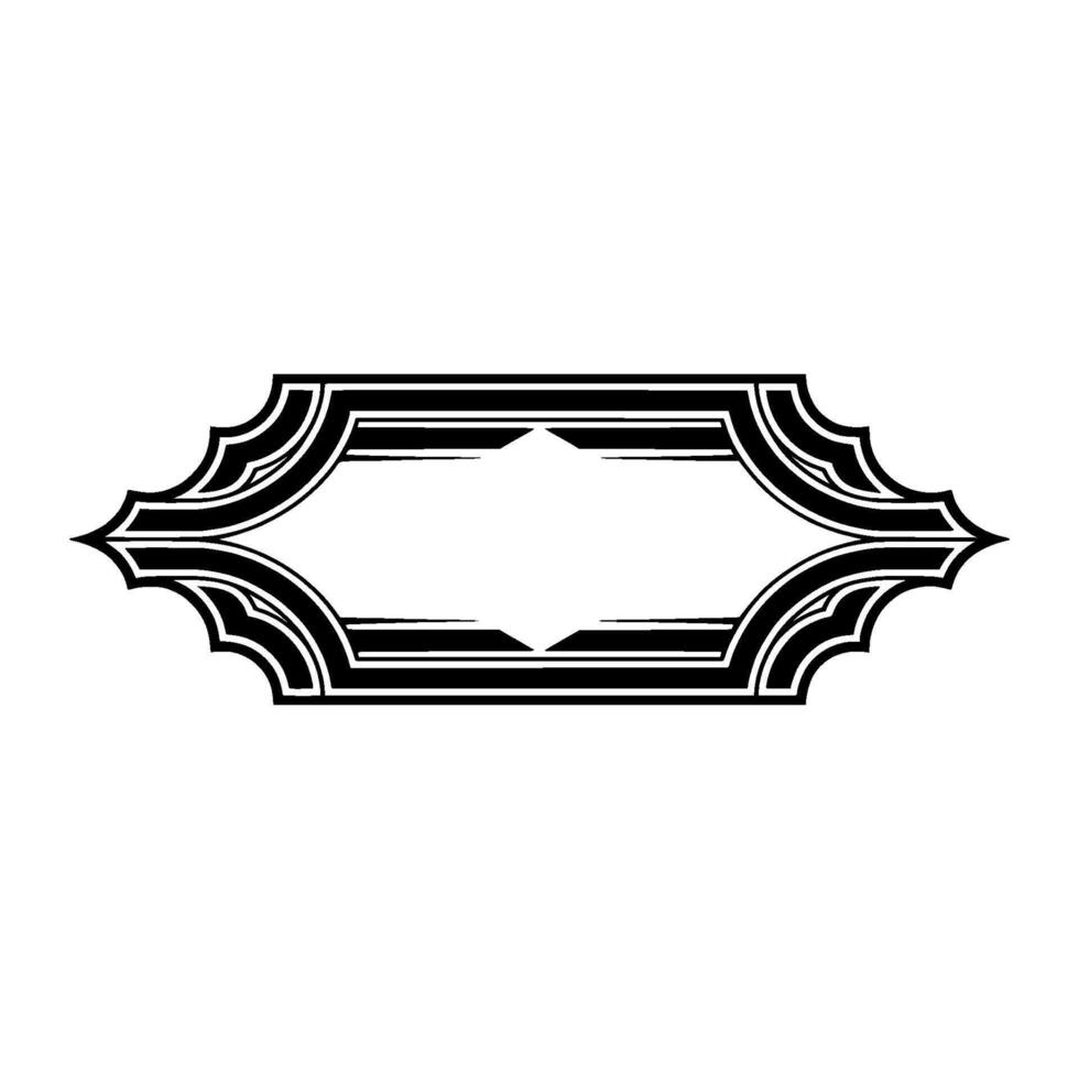 Art Deco Ornament, Elegant Border, Vintage, Frame vector