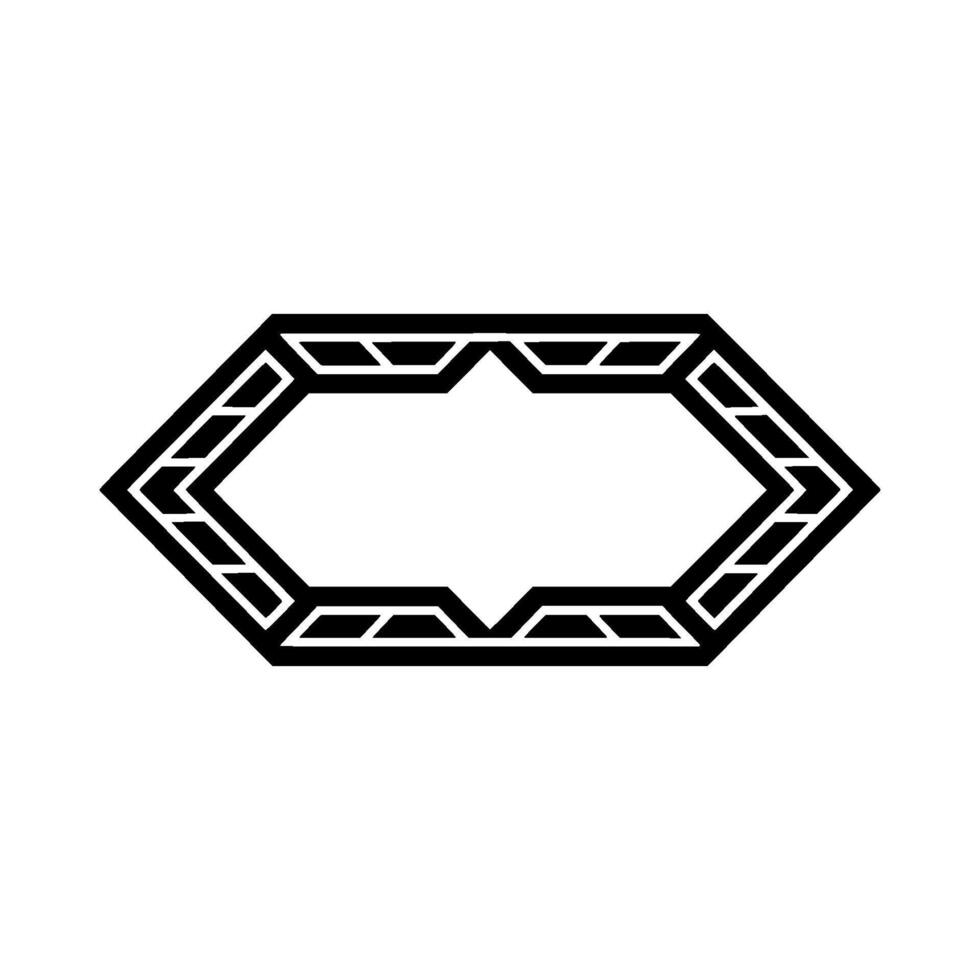 Geometric Hexagon Frame, Minimalist, Modern Pattern vector