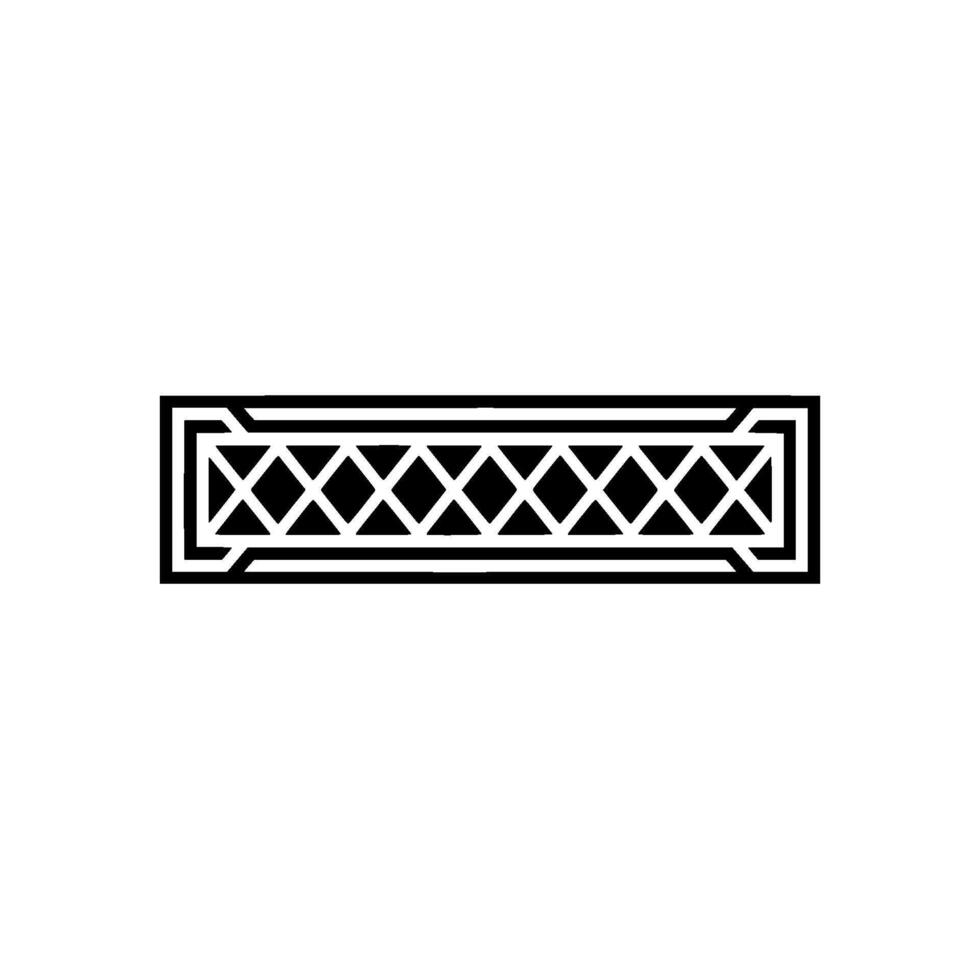 Geometric Deco Border, Minimalist - Illustration vector