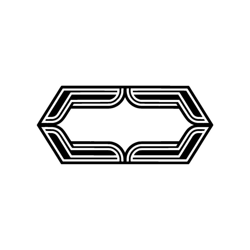Geometric Deco Frame, Minimalist - Composition vector