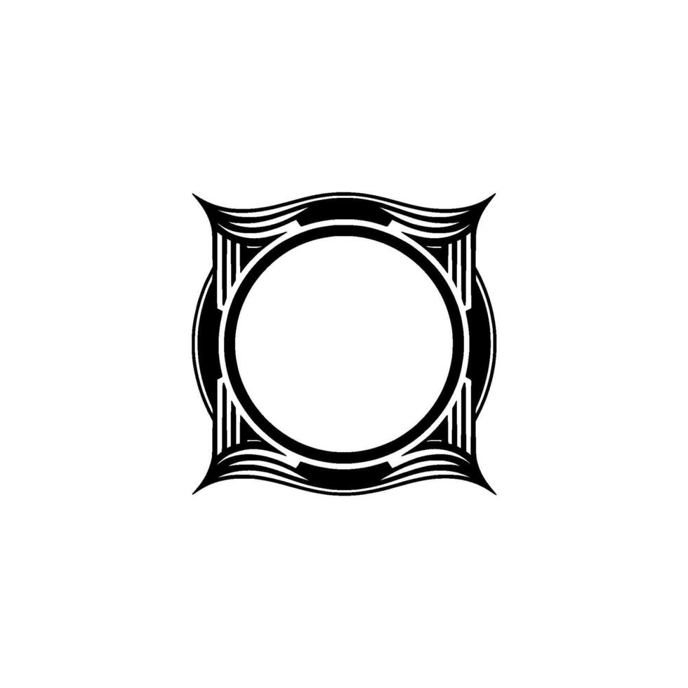 Geometric Tribal Frame, Minimalist - Circular vector