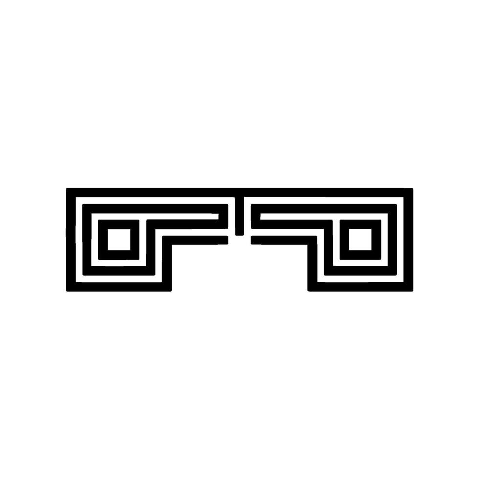 Geometric Maze, Minimalist, Abstract Pattern, Geometry vector