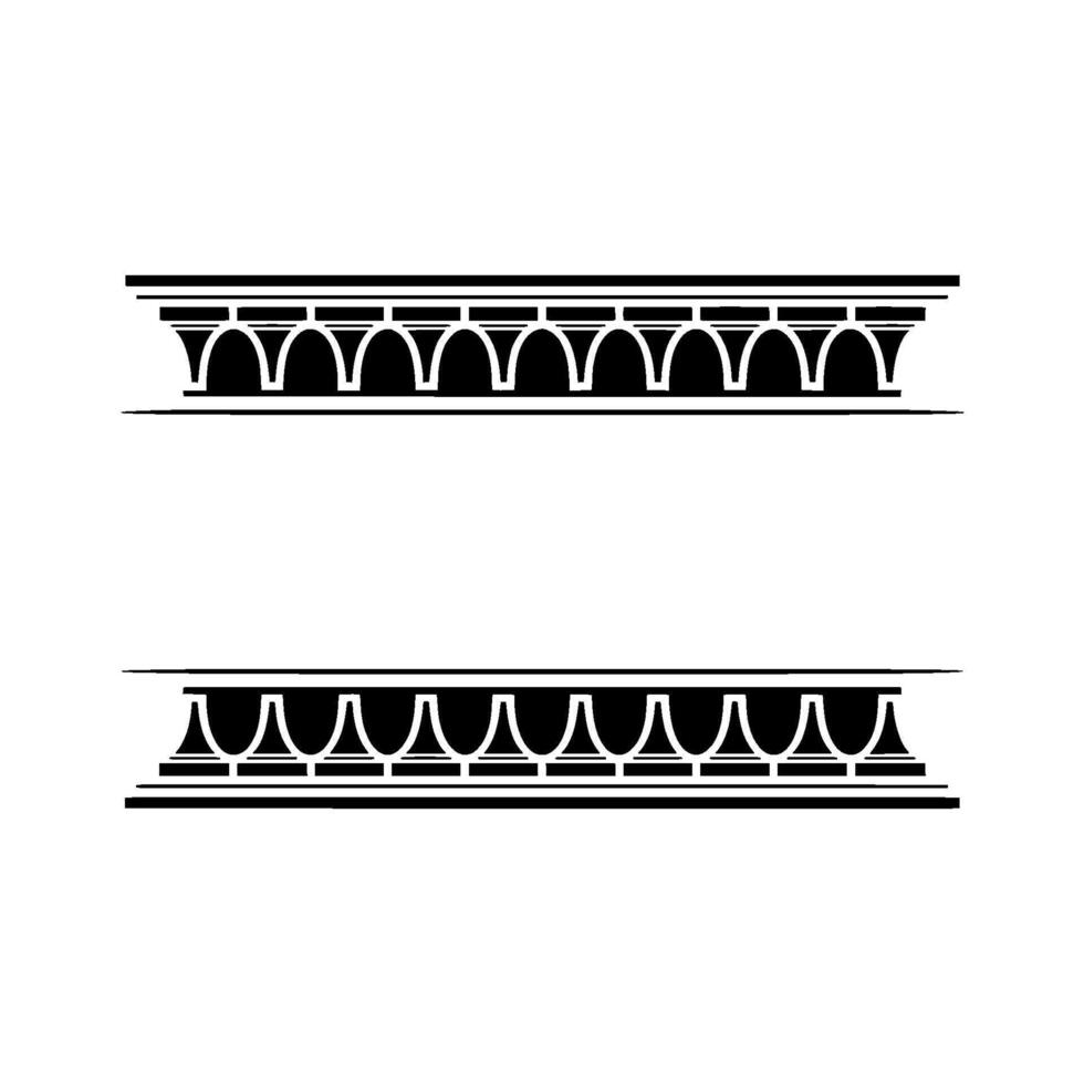 Elegant Linear Decorative Borders, Vintage Style vector