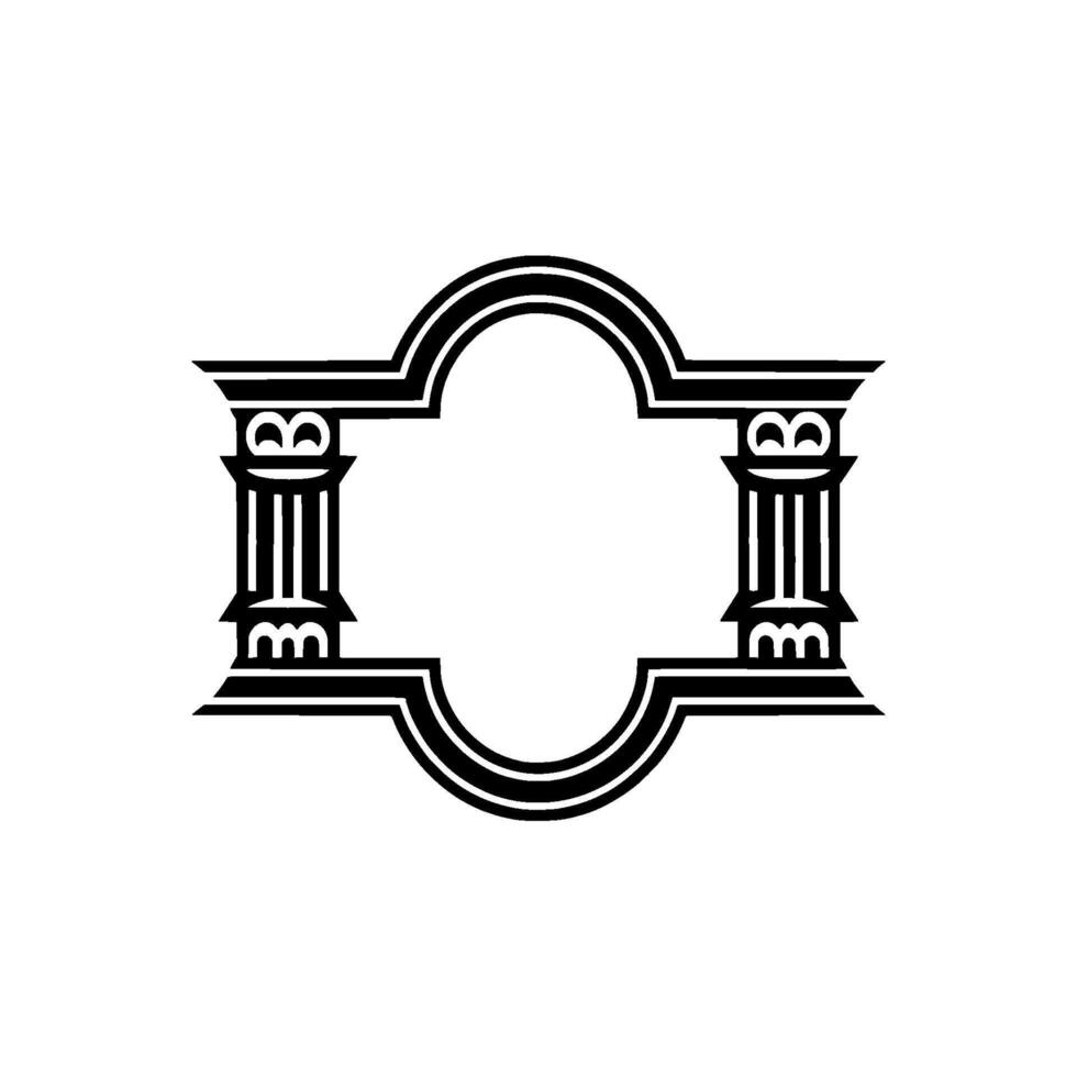 Geometric Archway, Classical Revival, Minimalist, Pillars vector