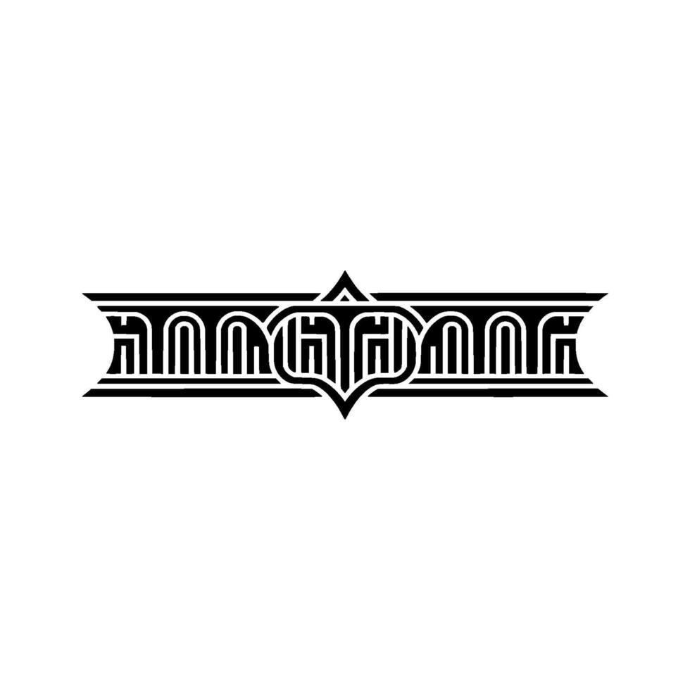 Art Deco Emblem, Geometric Typography, Vintage Style vector