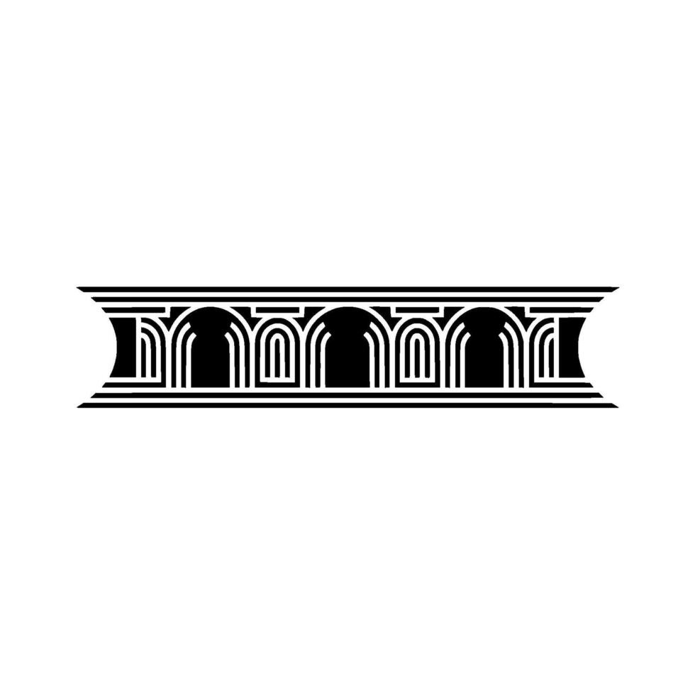 Art Deco Ornament Border, Geometric, Elegant Detail, Style vector
