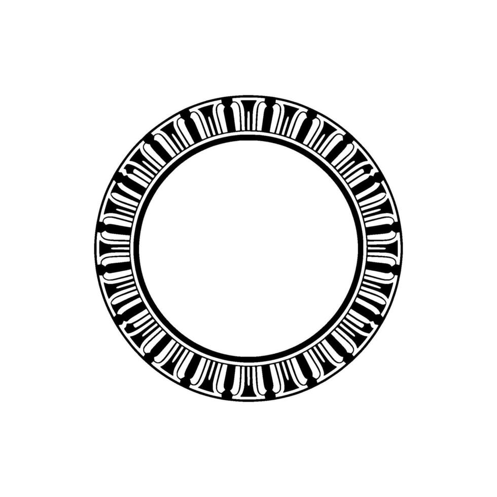 Geometric Ring Frame, Stylized Ornamentation, Minimalist vector