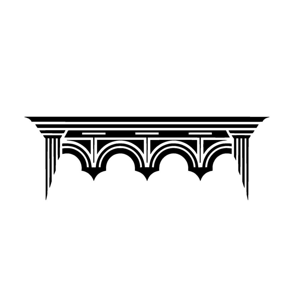 Art Deco Archway Ornament, Geometric, Decorative vector