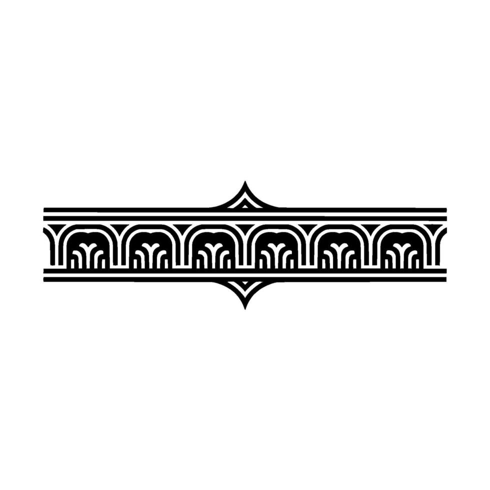 Art Deco Ornament Border, Elegant Element - Linear vector