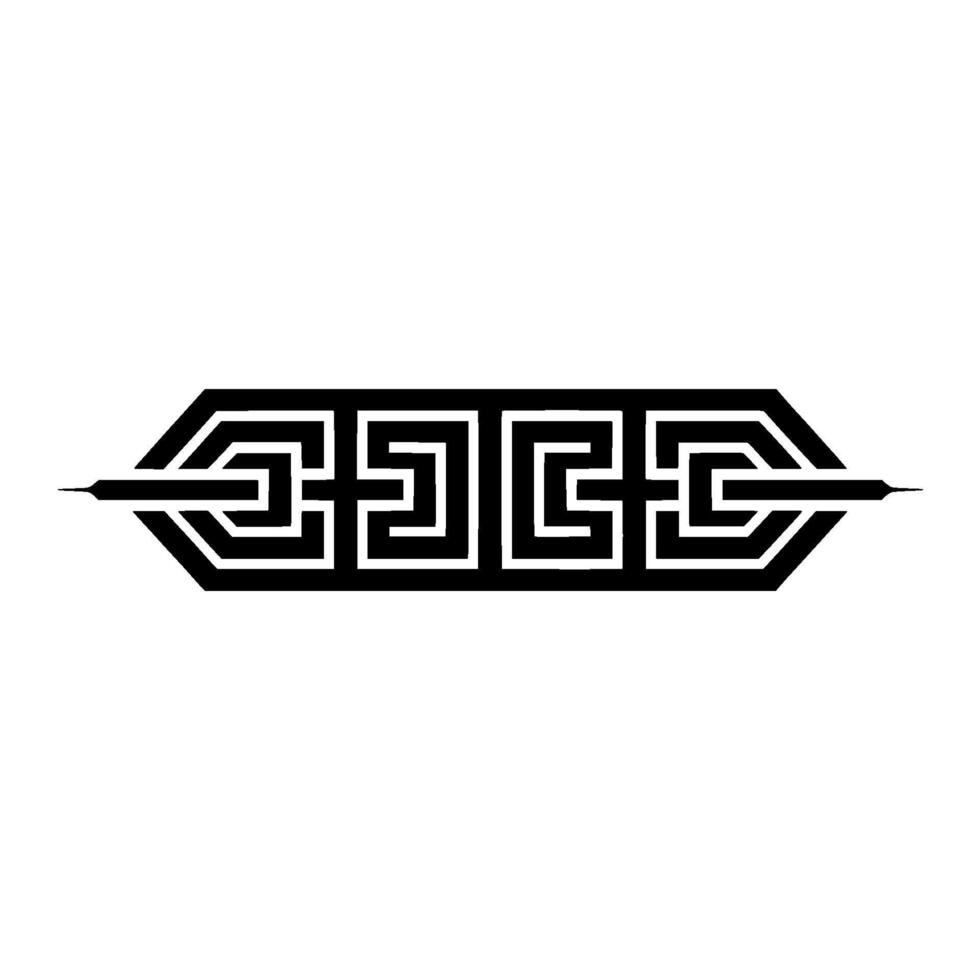 Geometric Progression Stylized Hexagonal Motif vector