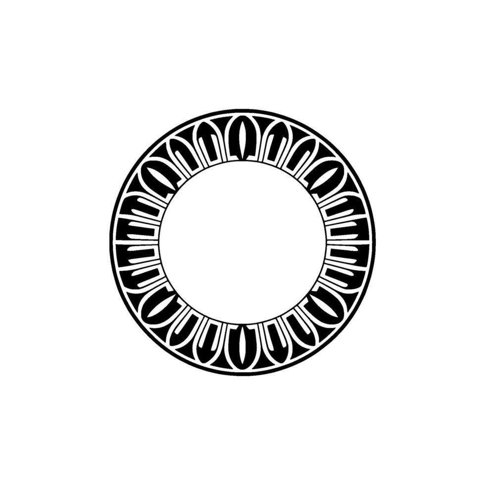 Geometric Circle Emblem, Minimalist, Circular Motif, Round vector