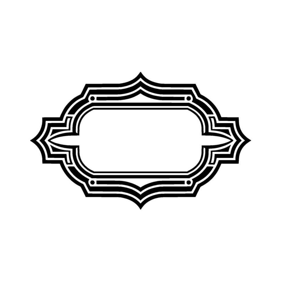 Art Deco Frame, Elegant Border, Vintage, Minimalist - Ornament vector