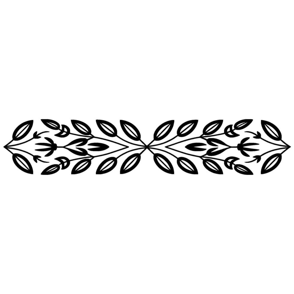 Elegant Botanical Border, Vintage Style, Laurel vector