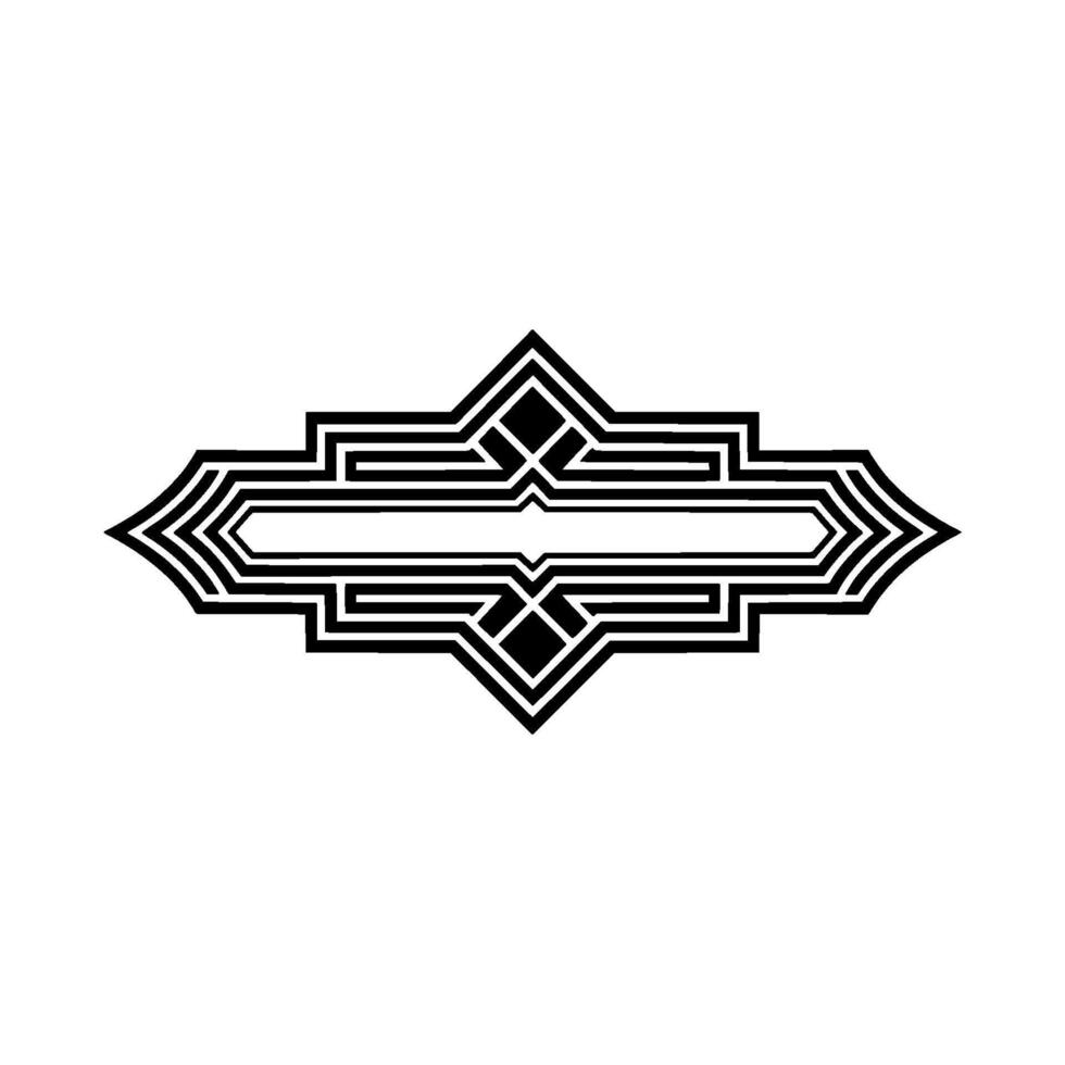 Geometric Deco Ornament, Elegant Border, Artdeco vector