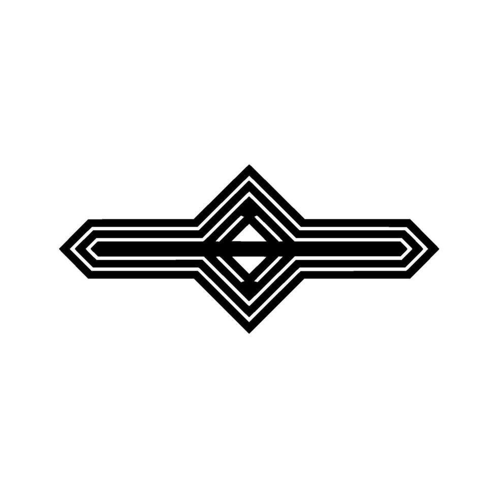 Geometric Arrowhead Emblem, Modern Abstract vector