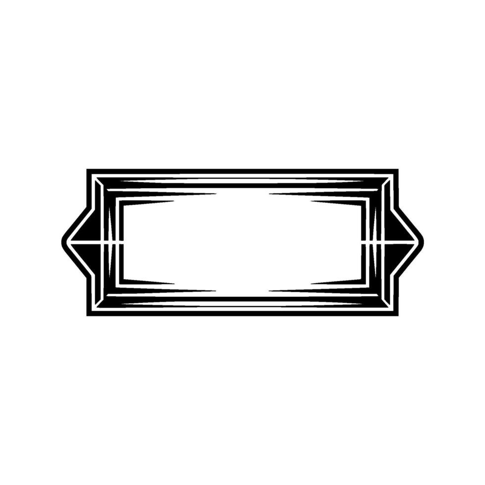 Art Deco Emblem, Vintage Border, Elegant vector