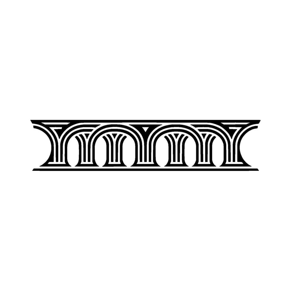 Art Deco Column Border, Elegant Ornamentation, Ornament vector