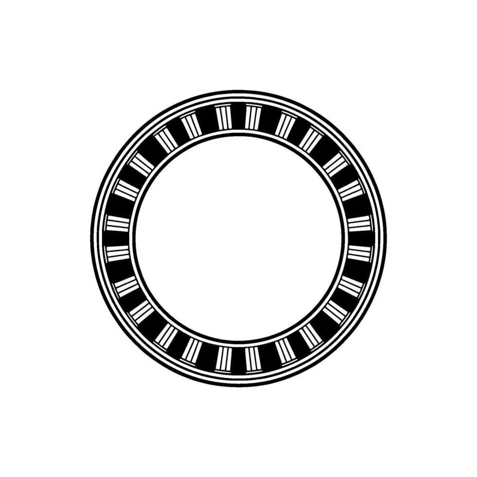Minimalist Circular Emblem, Vintage Style, Circle vector