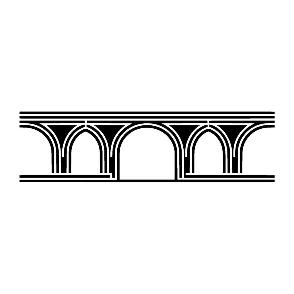 Geometric Archway, Minimalist, Serene Structure vector