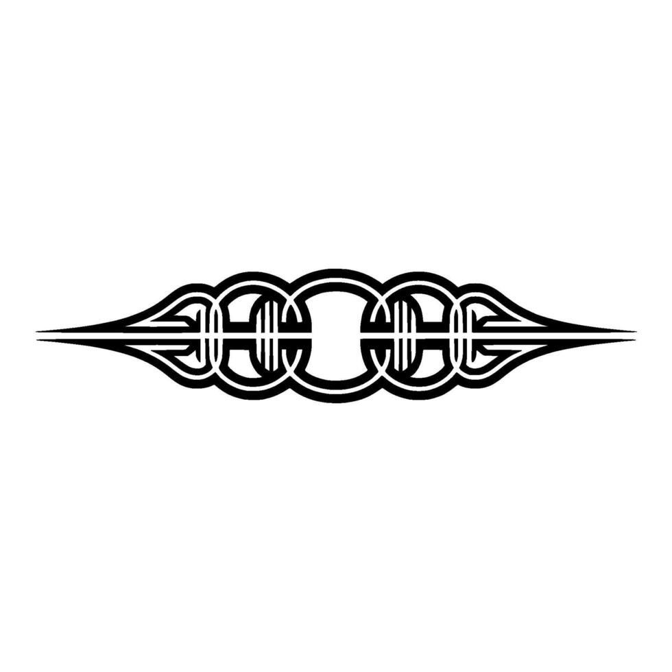 Intricate Celtic Ornament, Linear, Vintage Motif vector