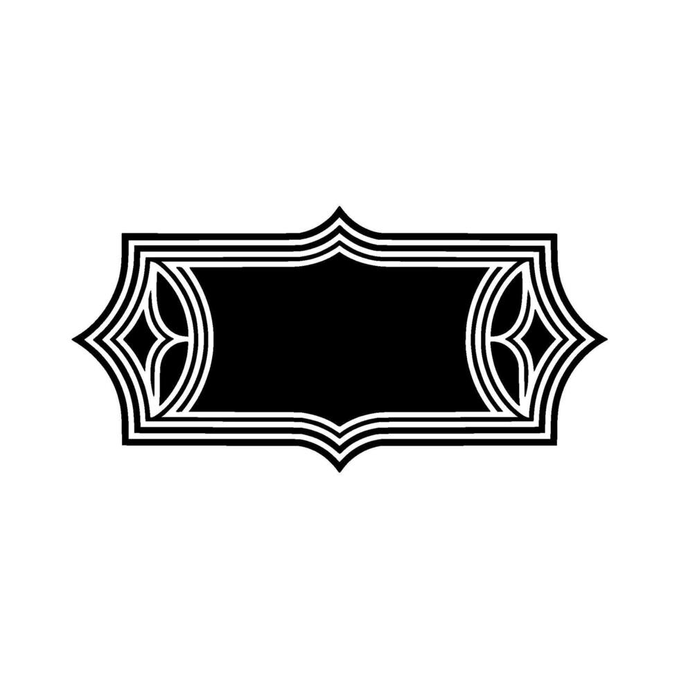 Art Deco Emblem, Elegant Border, Vintage, Blank Space vector