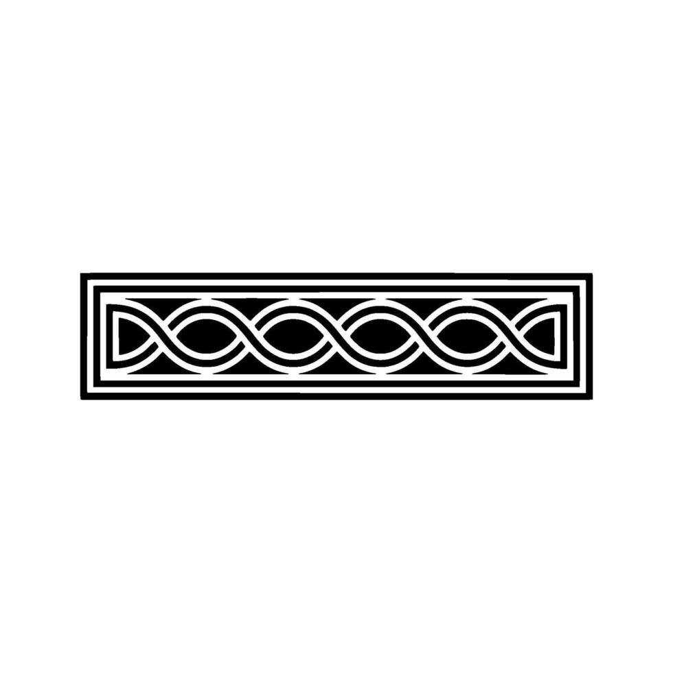 Intricate Celtic Knot Border, Minimalist vector