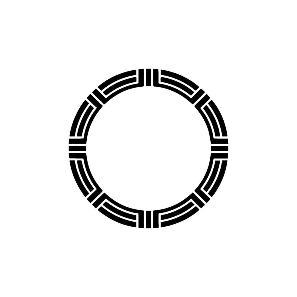 Geometric Circle Motif, Minimalist, Circular Pattern, Composition vector