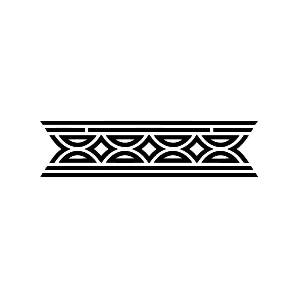 Geometric Wave Border, Minimalist, Abstract vector