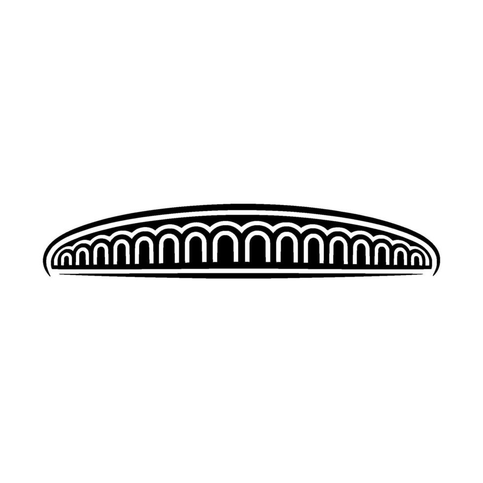 Minimalist Curved Ornament, Modern Element vector