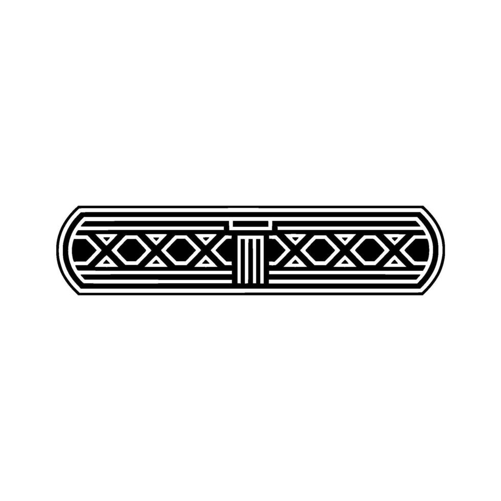 Geometric Deco Ornament, Streamlined vector