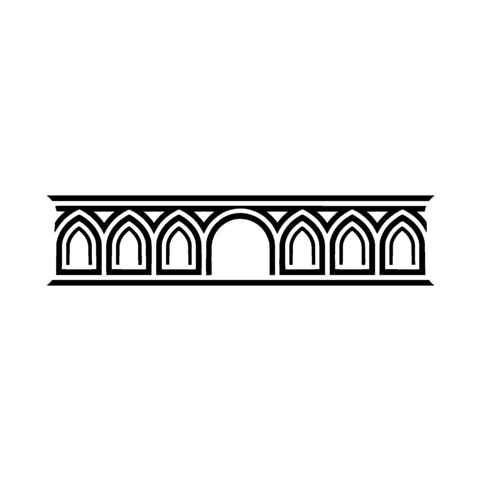 Geometric Arch Border, Elegant, Minimalist Style vector