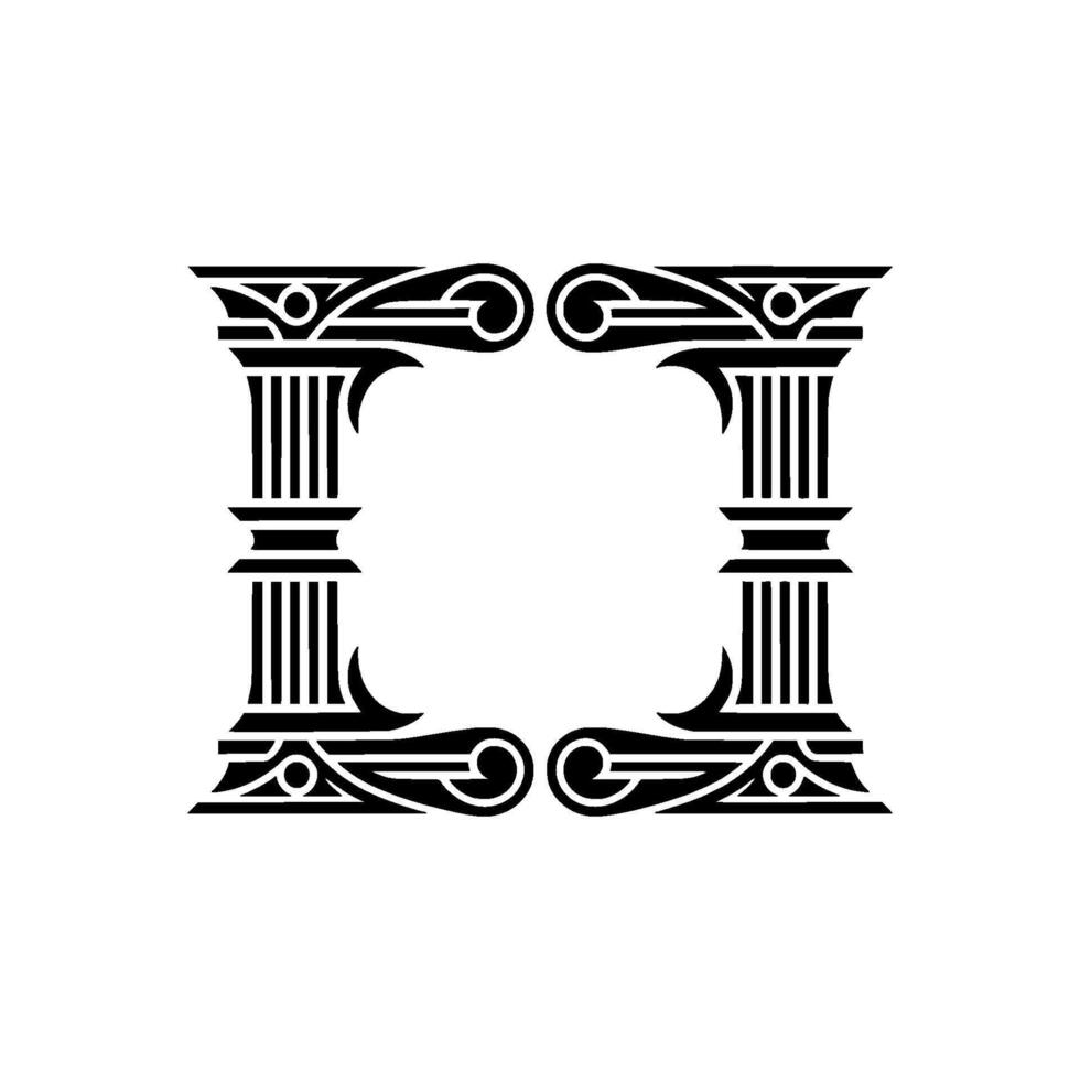 Elegant Classical Frame, Detailed Ornamentation, Vintage vector
