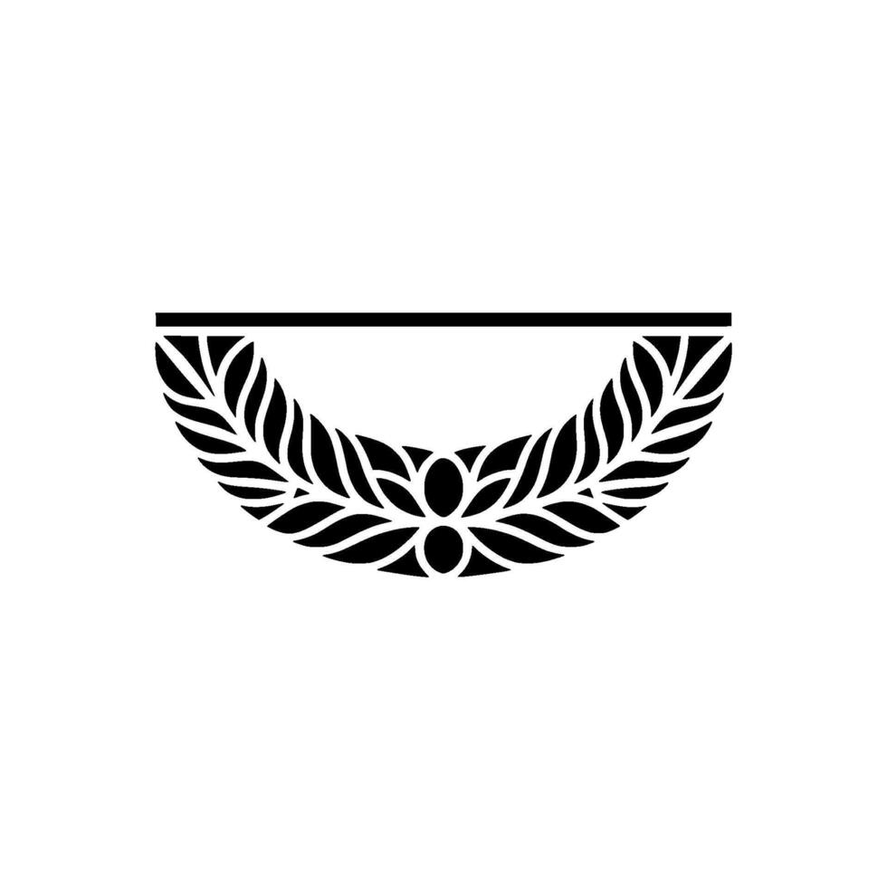 Stylized Laurel Wreath, Minimalist Emblem, Elegant, Geometric vector