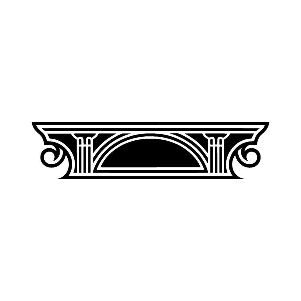 Art Deco Archway Ornament, Elegant Element vector